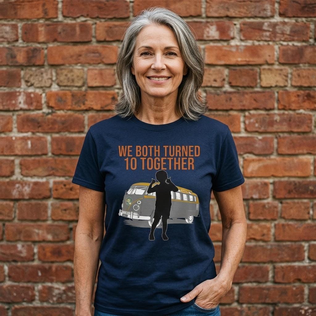 We Both Turned 10 Together… | Classic Camper Van Nostalgia T-Shirt | BIG ten4